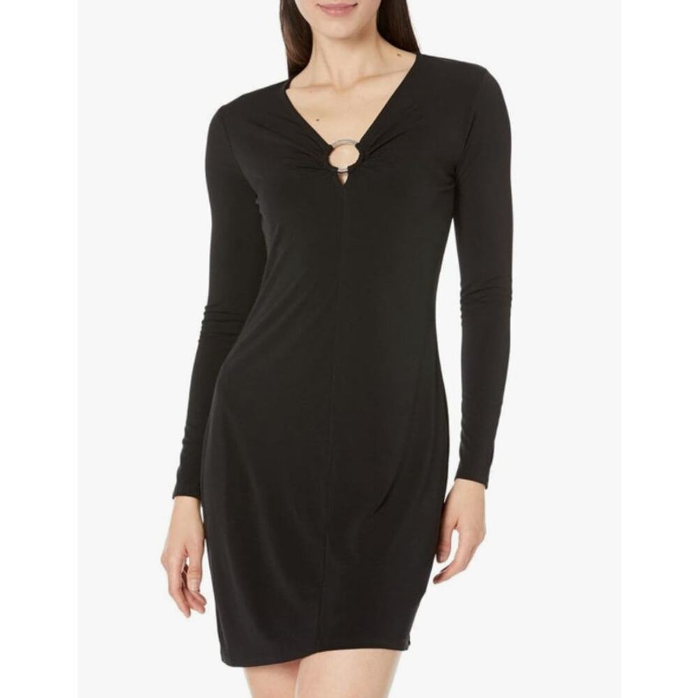 Michael Kors Black Mini Sheath Dress  Long Sleeved Size XS